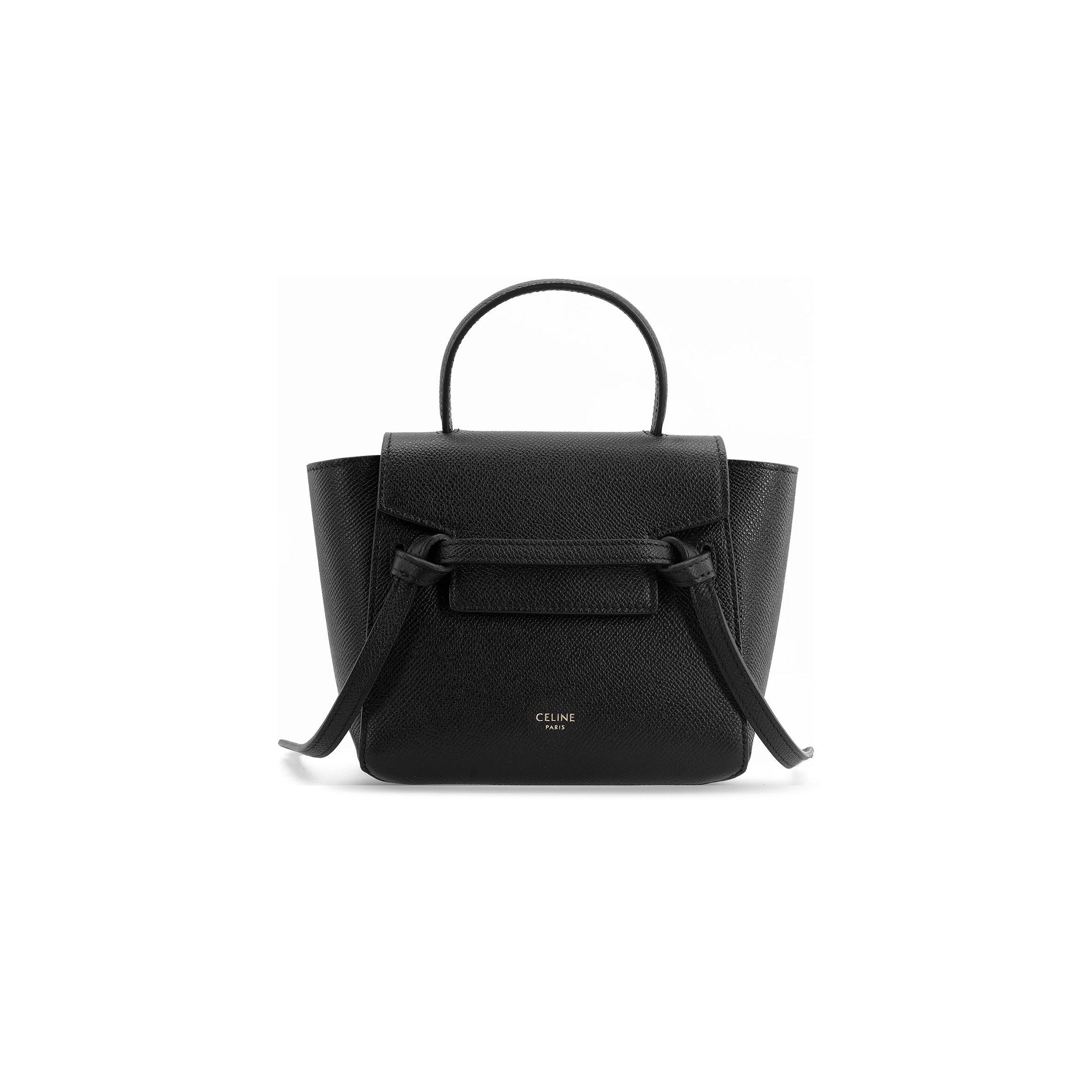 Ce**e pico belt tote in grained cowhide leather 189003zva.38no (21*16*8cm)